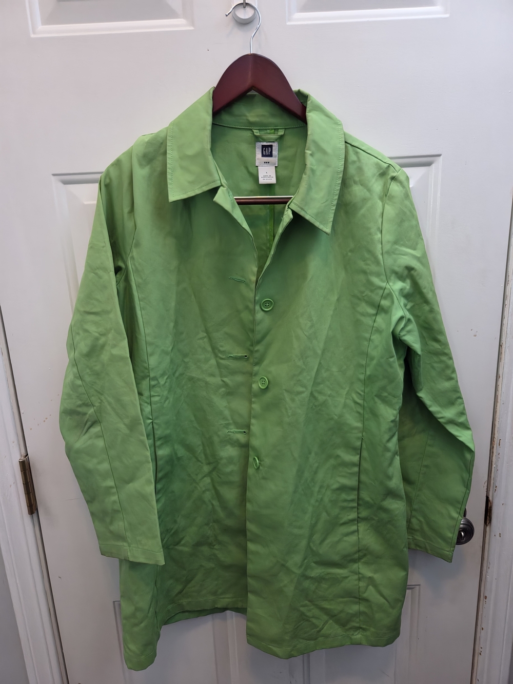 Gap Women's Light Green Single-Breasted Coat